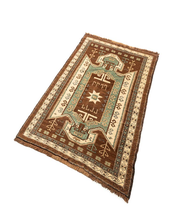Detail image of 5' x 6' 9 Hand Knotted Kars Wool Rug