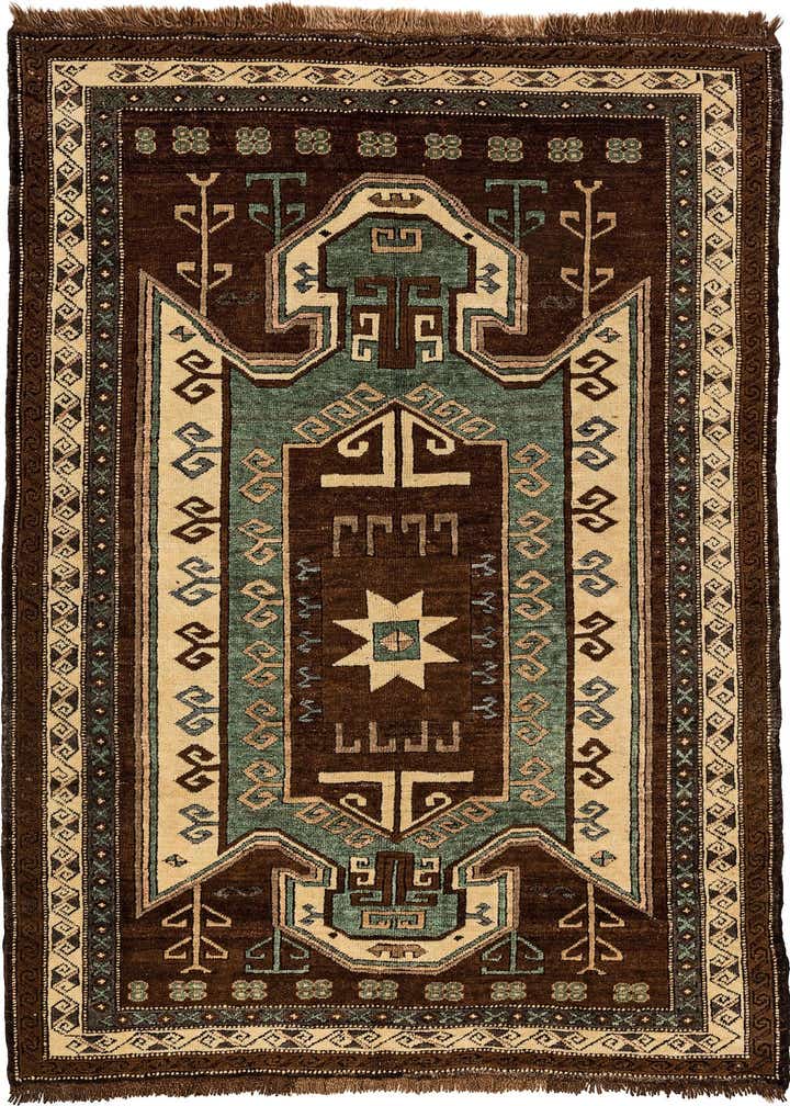 5' x 6' 9 Hand Knotted Kars Wool Rug