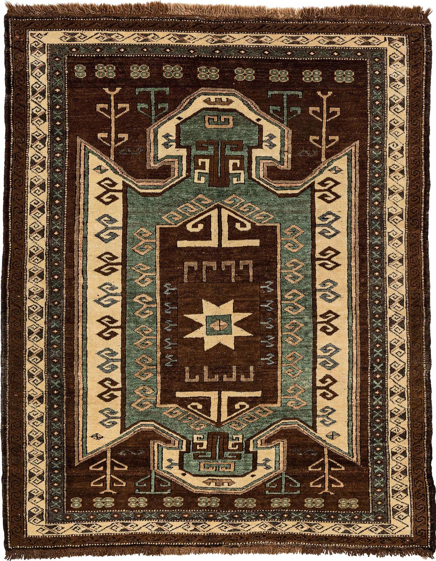 5' x 6' 9 Hand Knotted Kars Wool Rug