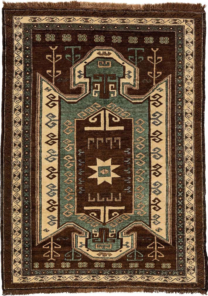 5' x 6' 9 Hand Knotted Kars Wool Rug