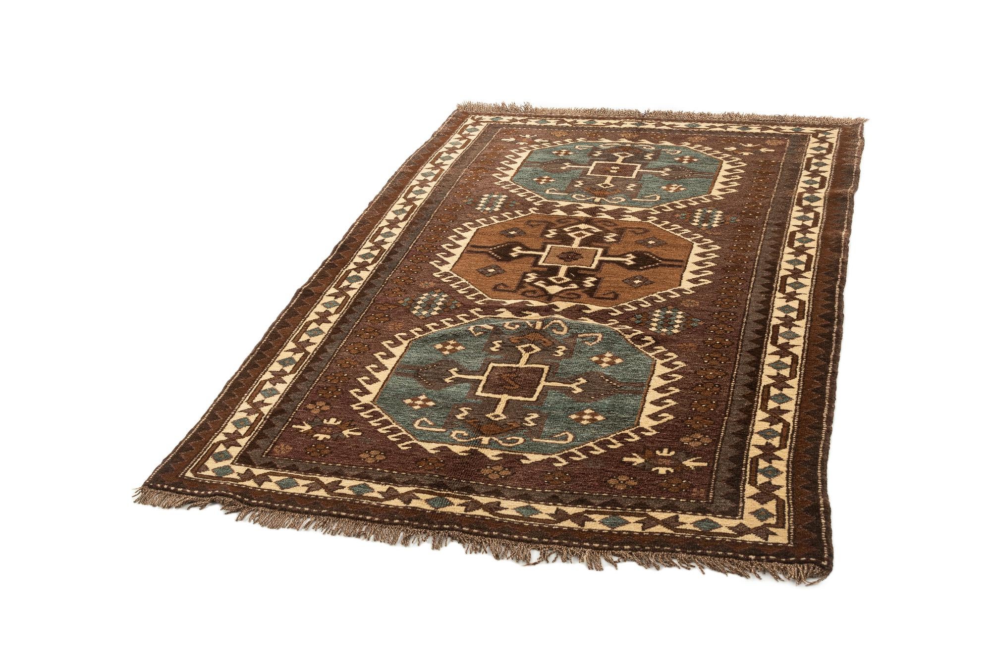 4' 6 x 6' 7 Hand Knotted Kars Wool Rug