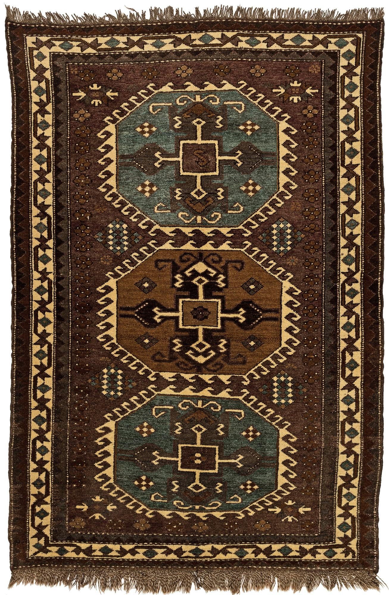4' 6 x 6' 7 Hand Knotted Kars Wool Rug