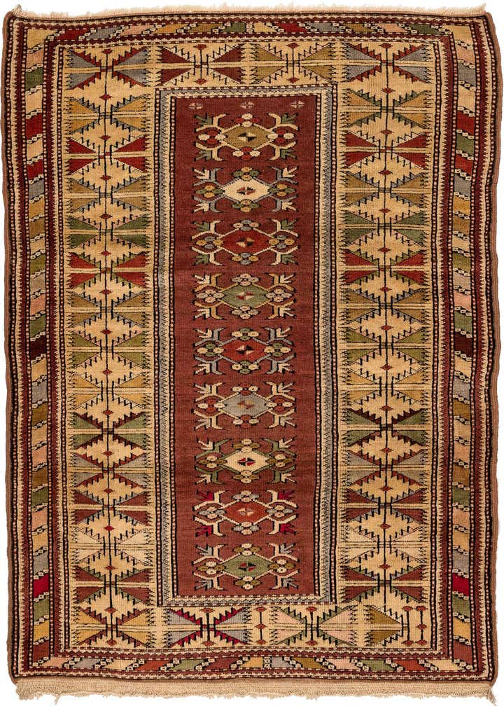 4' x 6' 4 Hand Knotted Kars Wool Rug