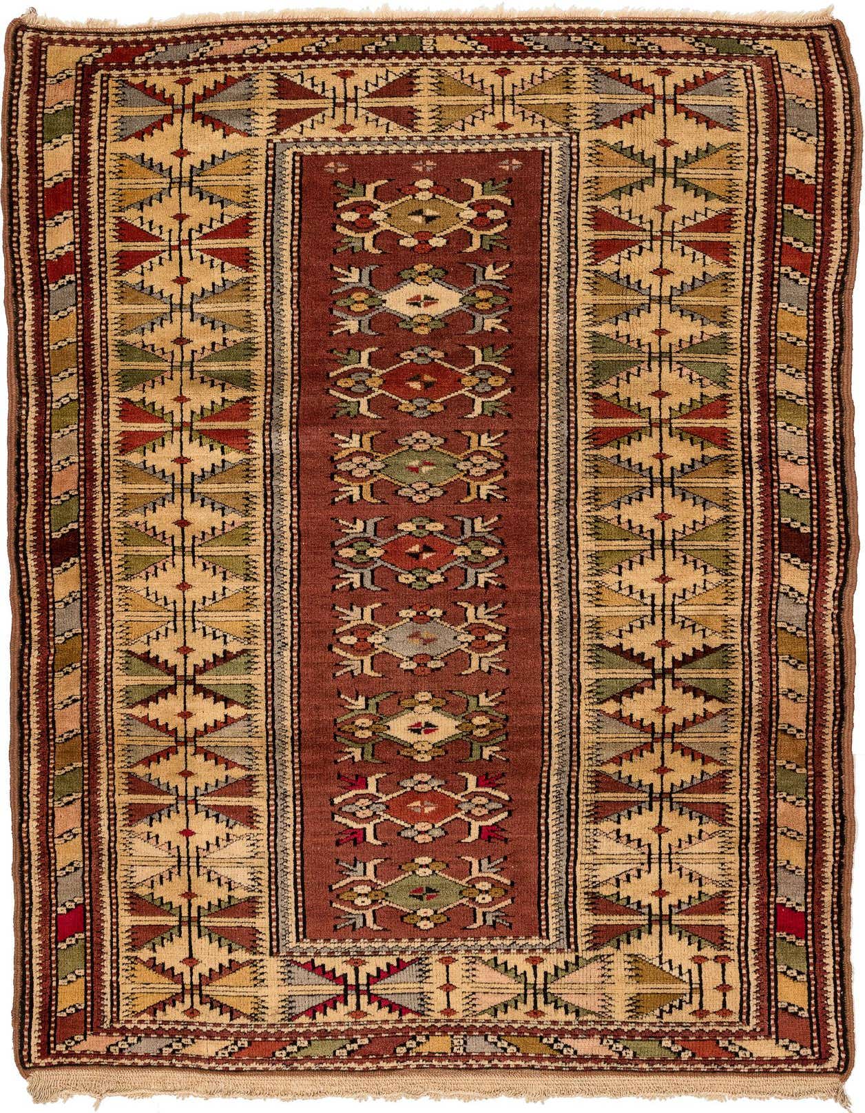 4' x 6' 4 Hand Knotted Kars Wool Rug