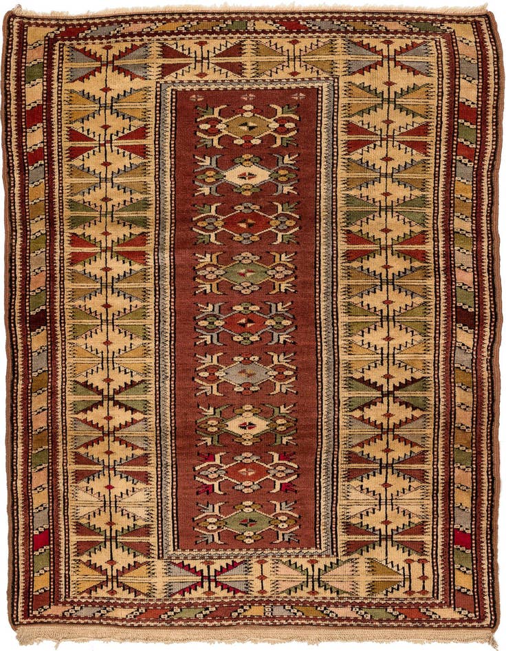 Detail image of 4' x 6' 4 Hand Knotted Kars Wool Rug