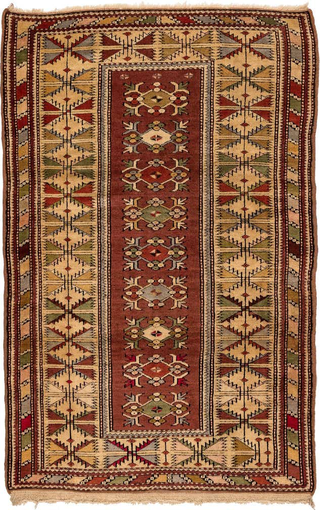 4' x 6' 4 Hand Knotted Kars Wool Rug