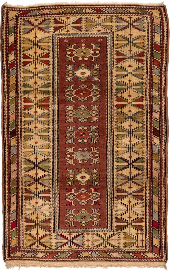Detail image of 4' x 6' 4 Hand Knotted Kars Wool Rug