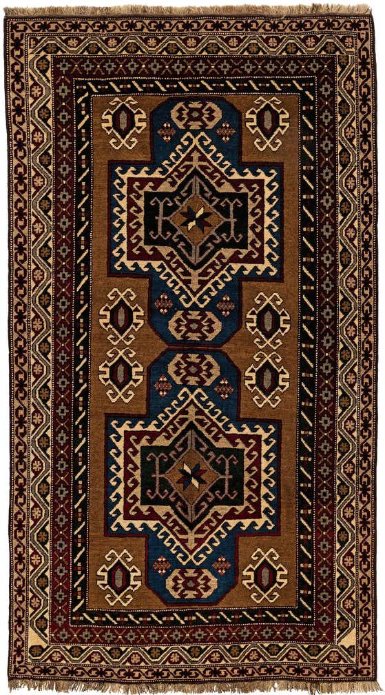 4' 3 x 7' 5 Hand Knotted Kars Wool Rug
