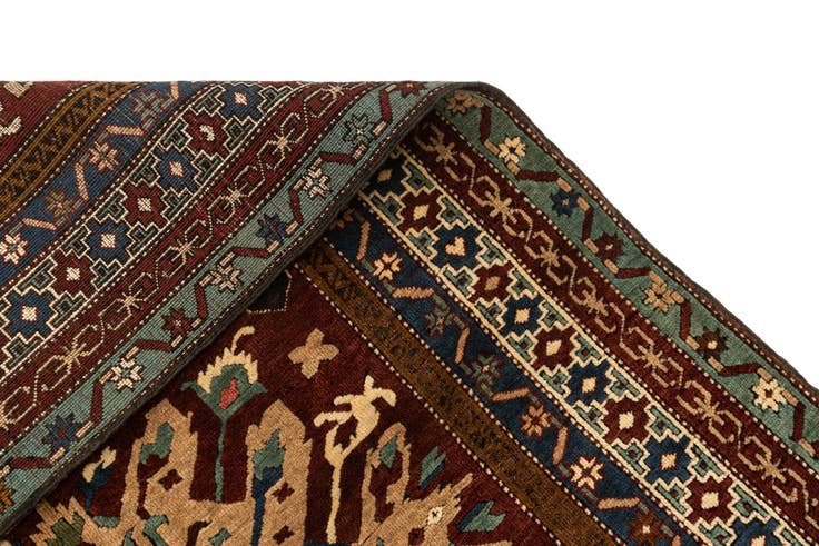 Detail image of 4' 9 x 6' 5 Hand Knotted Kars Wool Rug