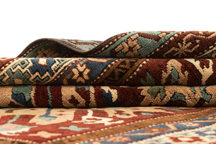 Detail image of 4' 9 x 6' 5 Hand Knotted Kars Wool Rug