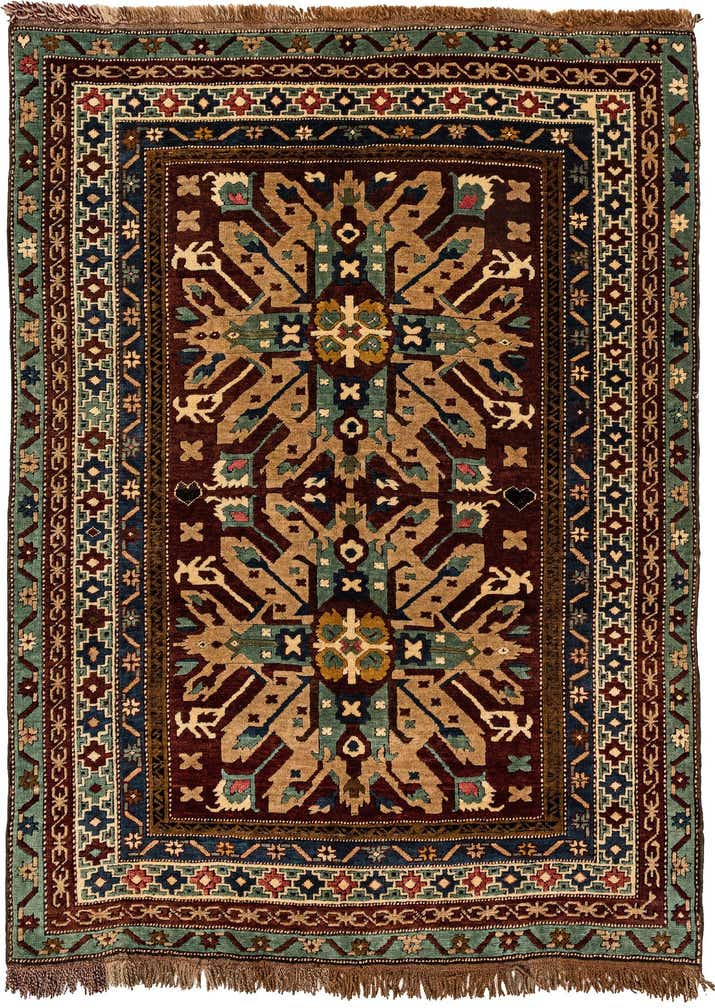 4' 9 x 6' 5 Hand Knotted Kars Wool Rug