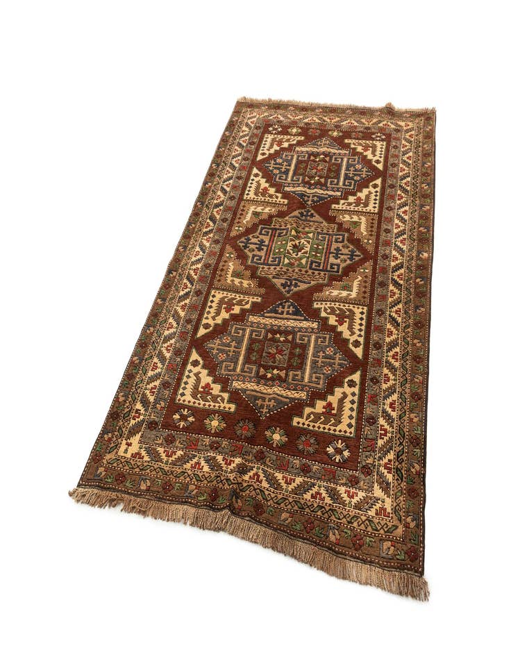 Detail image of 4' 8 x 7' 2 Hand Knotted Kars Wool Rug