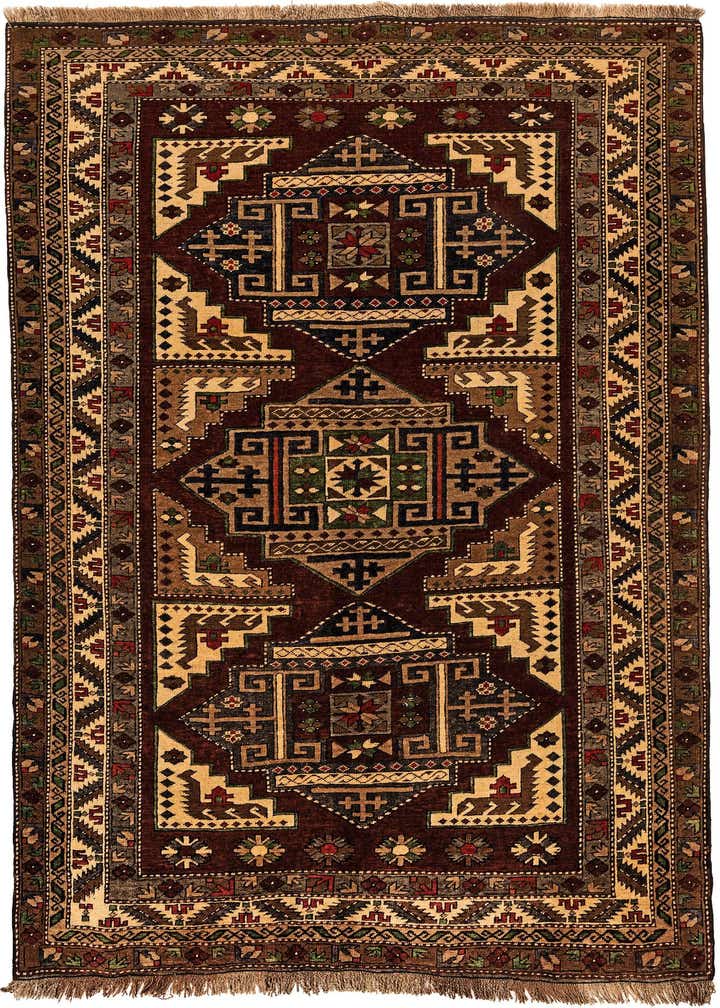 4' 8 x 7' 2 Hand Knotted Kars Wool Rug