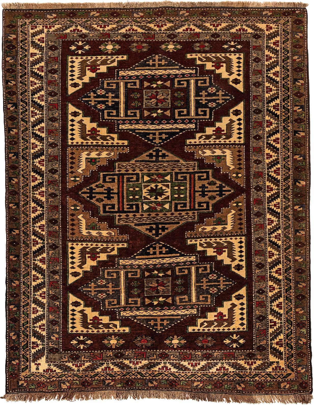 4' 8 x 7' 2 Hand Knotted Kars Wool Rug