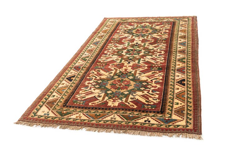 Detail image of 5' 5 x 9' 10 Hand Knotted Kars Wool Rug