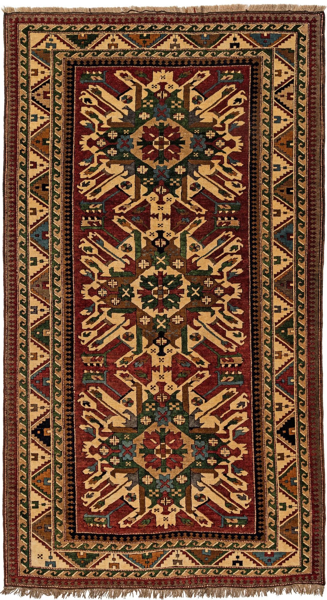 5' 5 x 9' 10 Hand Knotted Kars Wool Rug