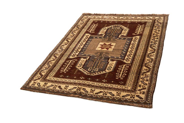 Detail image of 4' 8 x 6' 5 Hand Knotted Kars Wool Rug