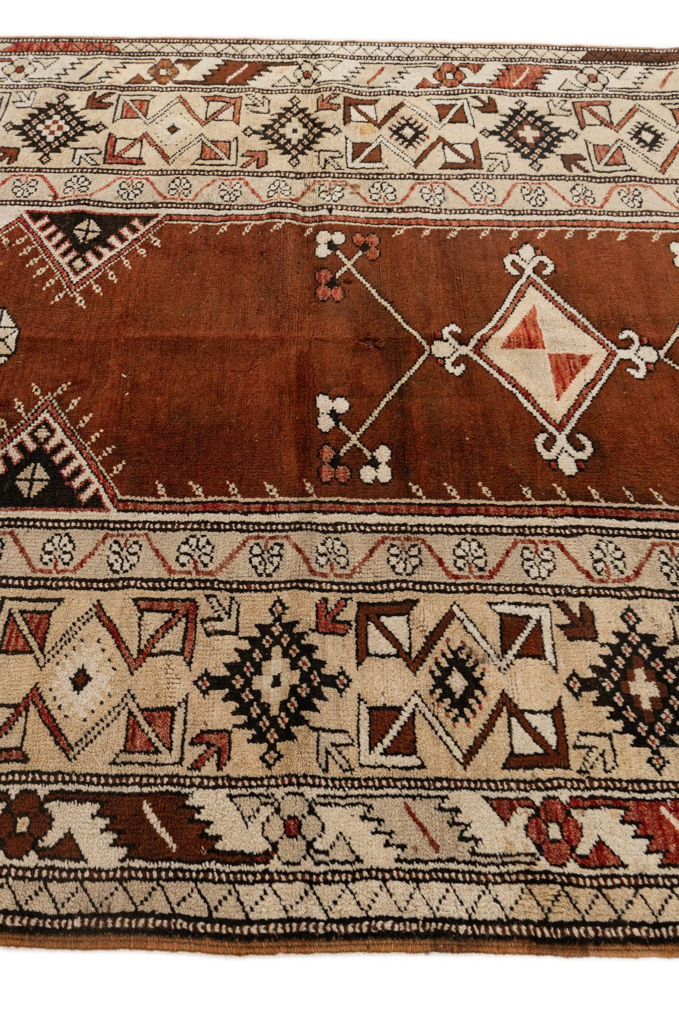 4' 3 x 7' 7 Hand Knotted Kars Wool Rug