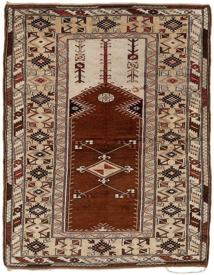 Detail image of 4' 3 x 7' 7 Hand Knotted Kars Wool Rug