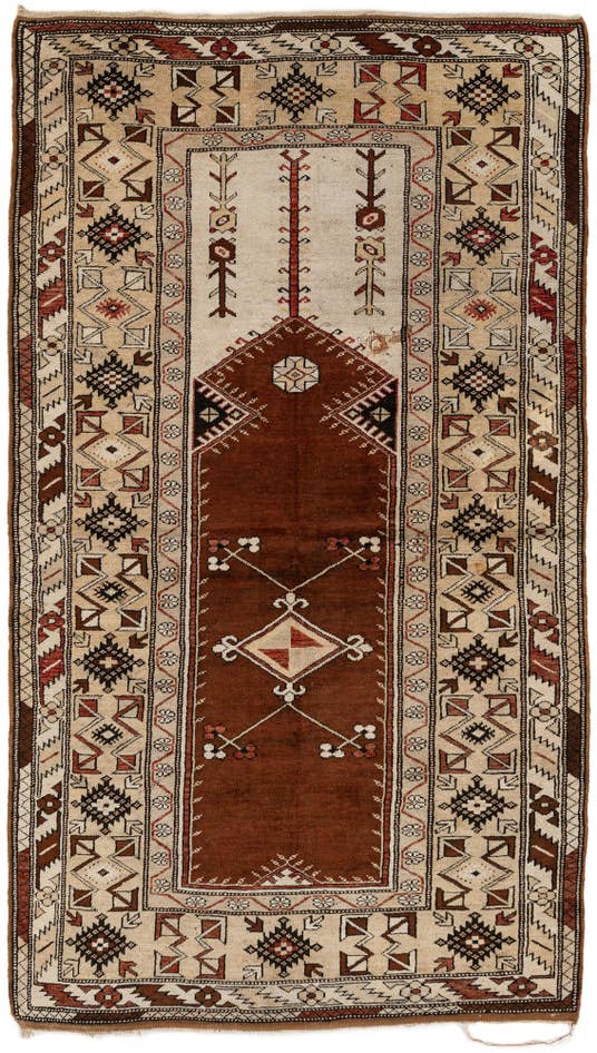 Detail image of 4' 3 x 7' 7 Hand Knotted Kars Wool Rug