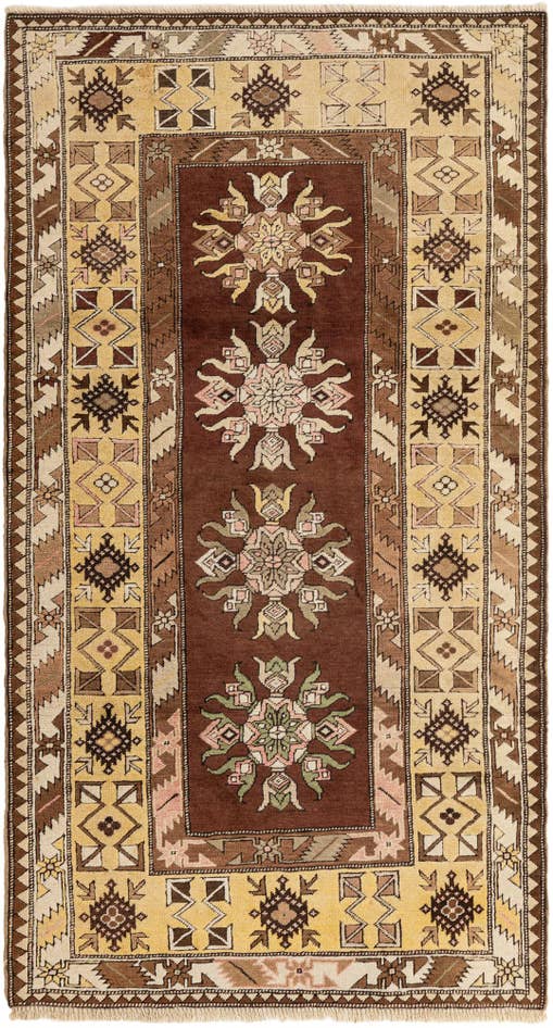Detail image of 3' 9 x 6' 11 Hand Knotted Kars Wool Rug