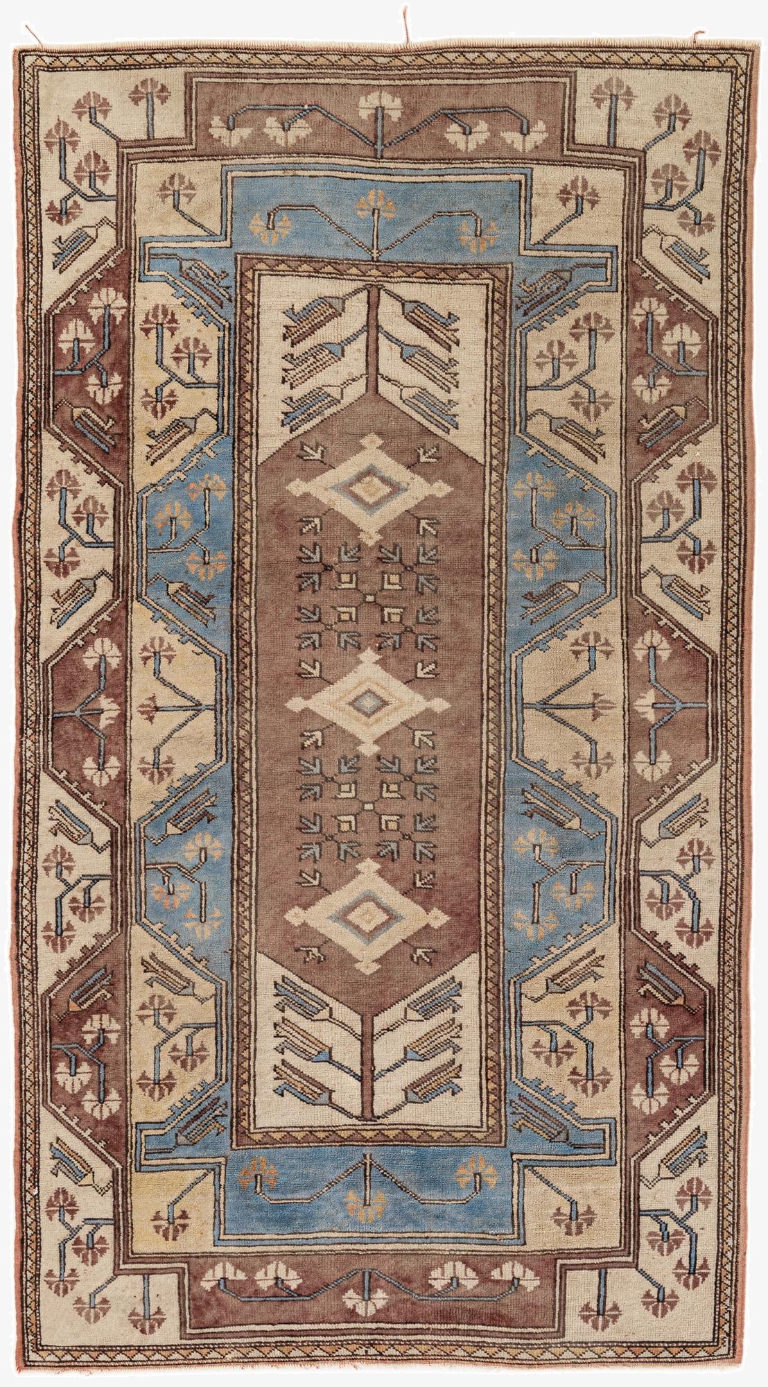 3' 11 x 7' 4  Hand Knotted Kars Wool Rug