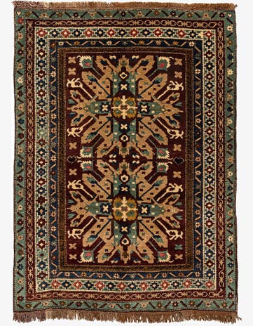 4' 9 x 6' 5 Hand Knotted Kars Wool Rug