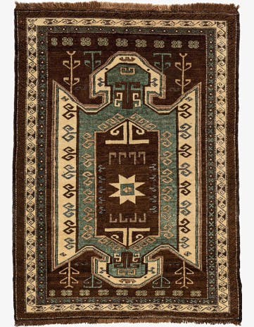 5' x 6' 9 Hand Knotted Kars Wool Rug