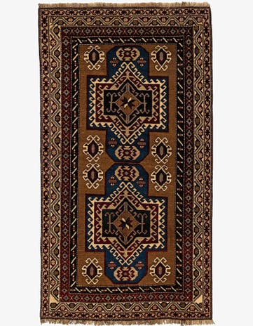 4' 3 x 7' 5 Hand Knotted Kars Wool Rug