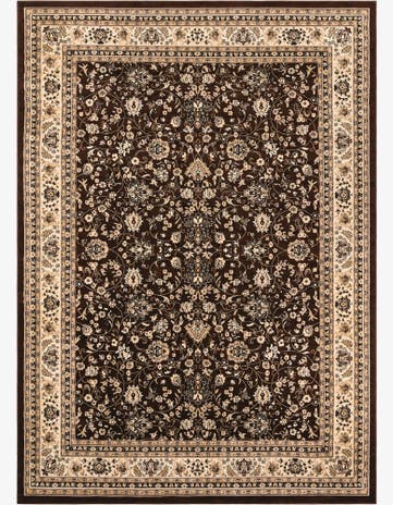 Brown Kashan Design Rug