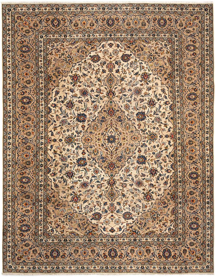 Detail image of 7' 11 x 11' Kashan Wool Rug