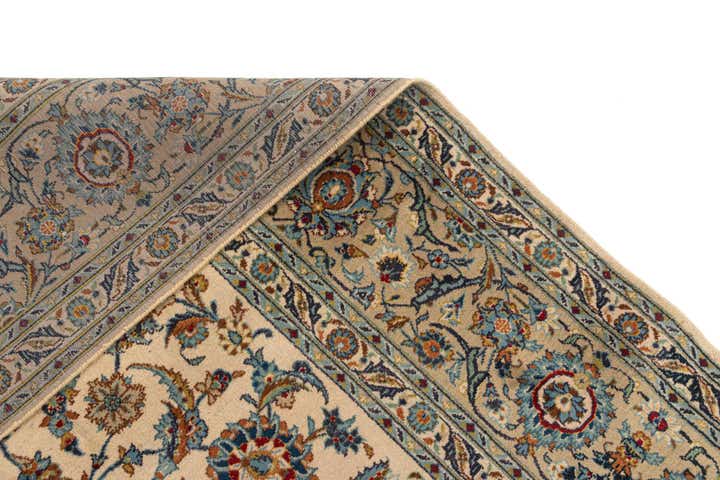 7' 4 x 11' 7 Kashan Wool Rug