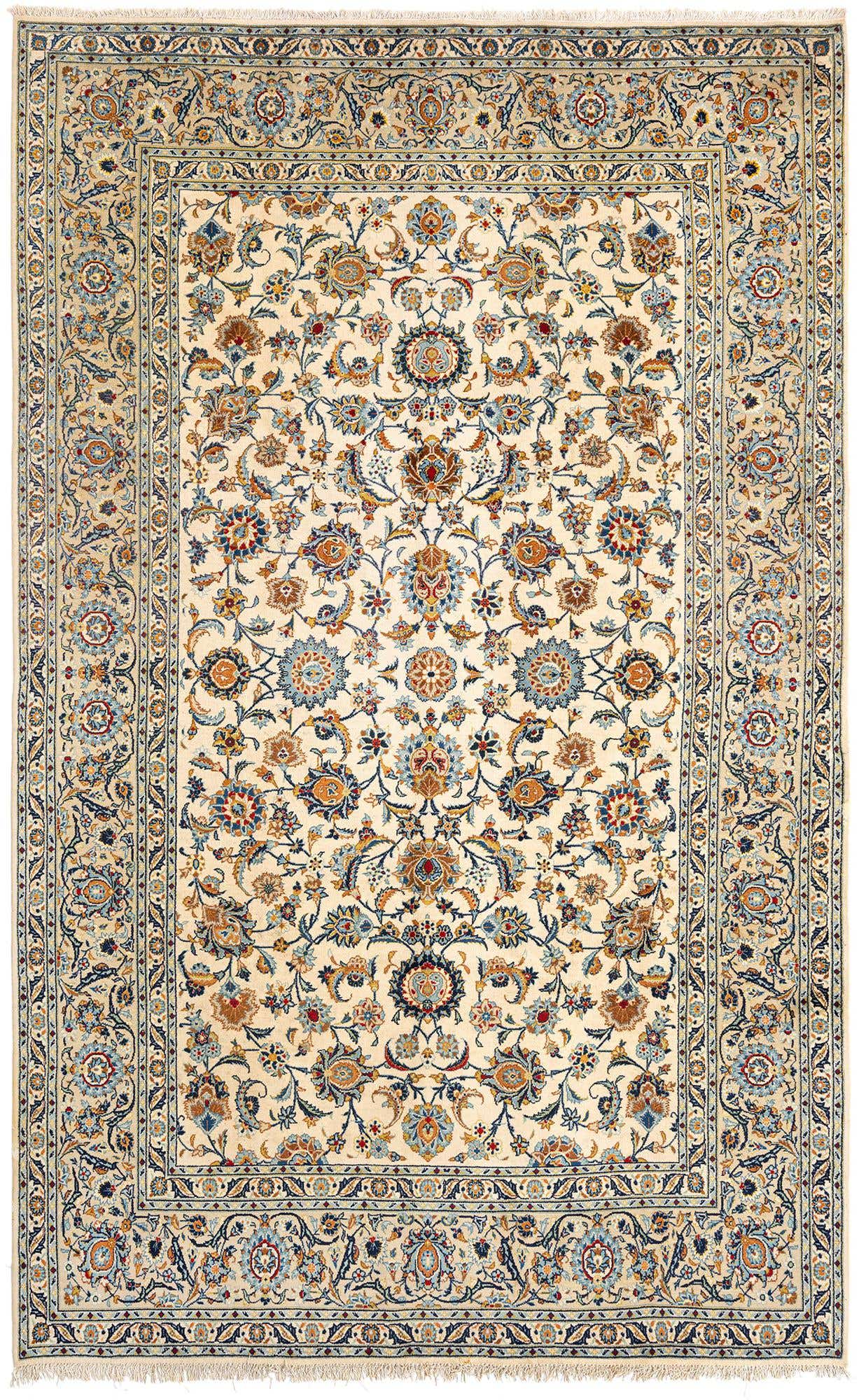 7' 4 x 11' 7 Kashan Wool Rug