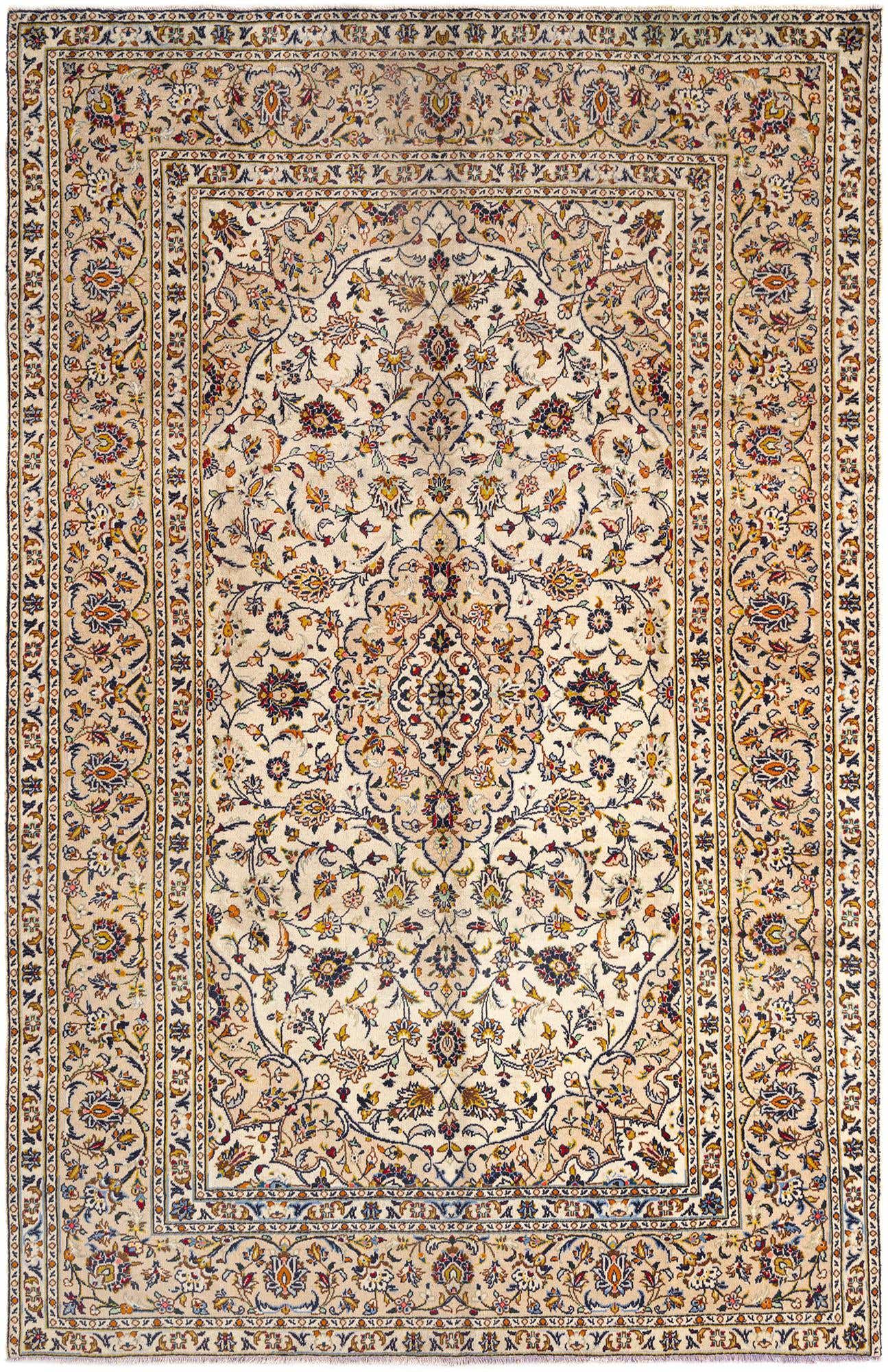 6' 3 x 9' 10 Kashan Wool Rug