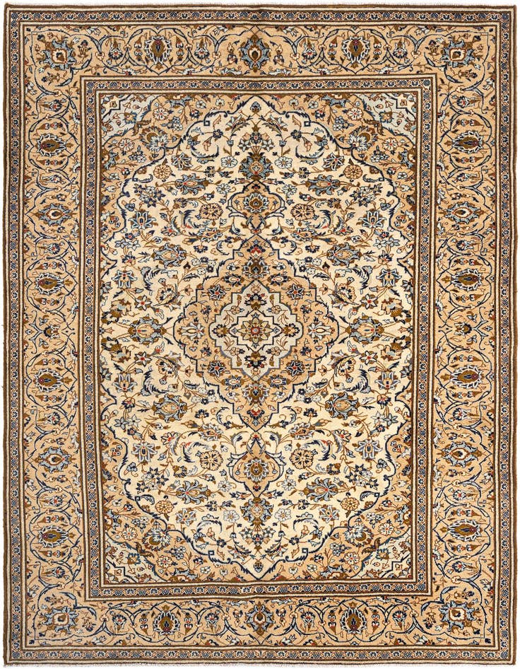 Detail image of 6' 6 x 9' 9 Kashan Wool Rug