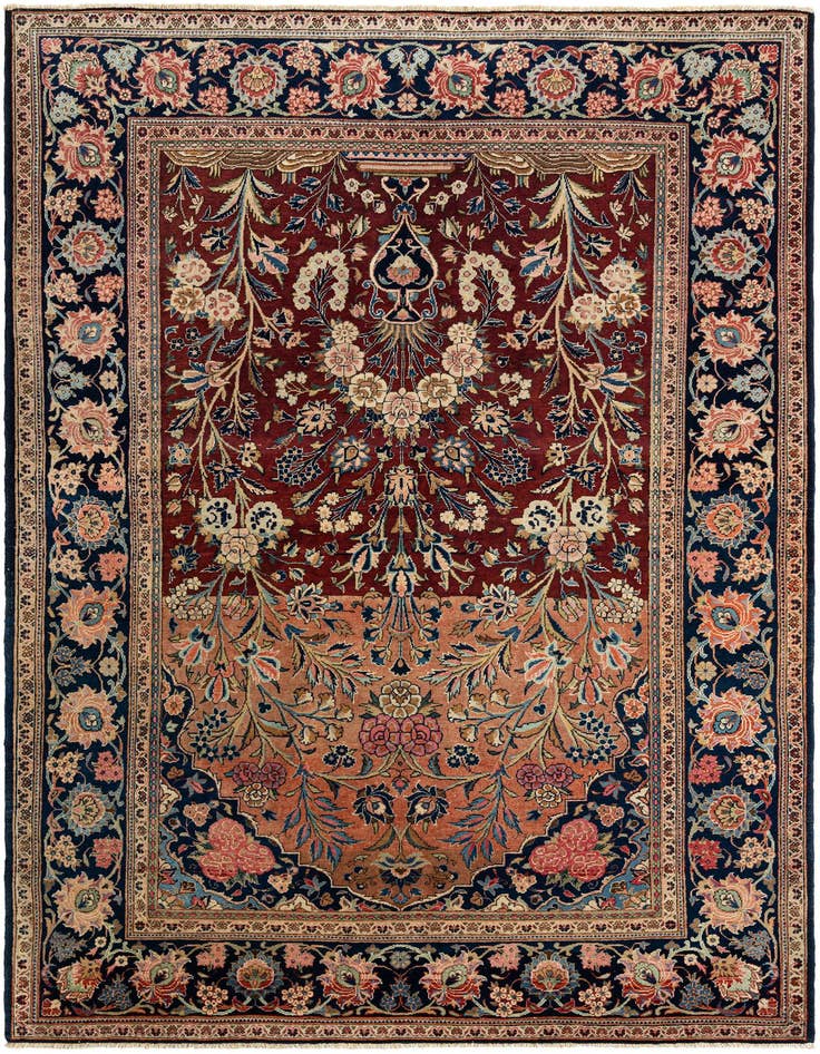 Detail image of 4' 5 x 6' 7 Kashan Wool Rug
