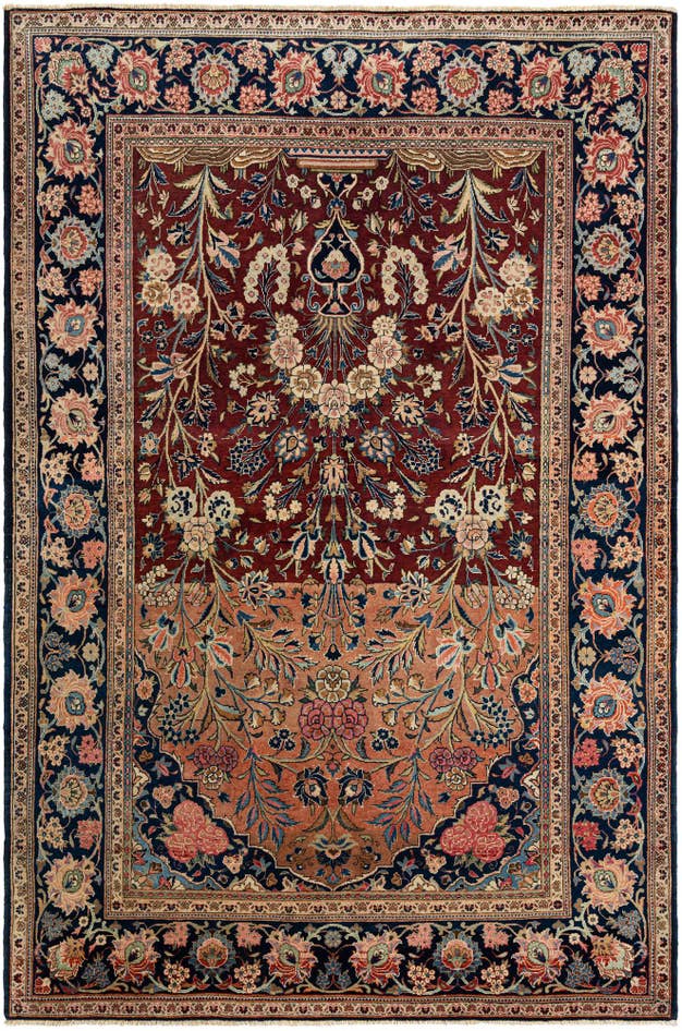 Detail image of 4' 5 x 6' 7 Kashan Wool Rug