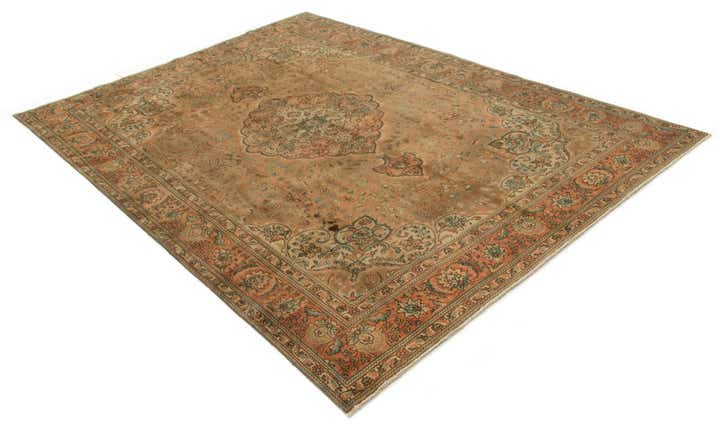 7' 8 x 11' 1 Hand Knotted Kashan Persian Wool Rug