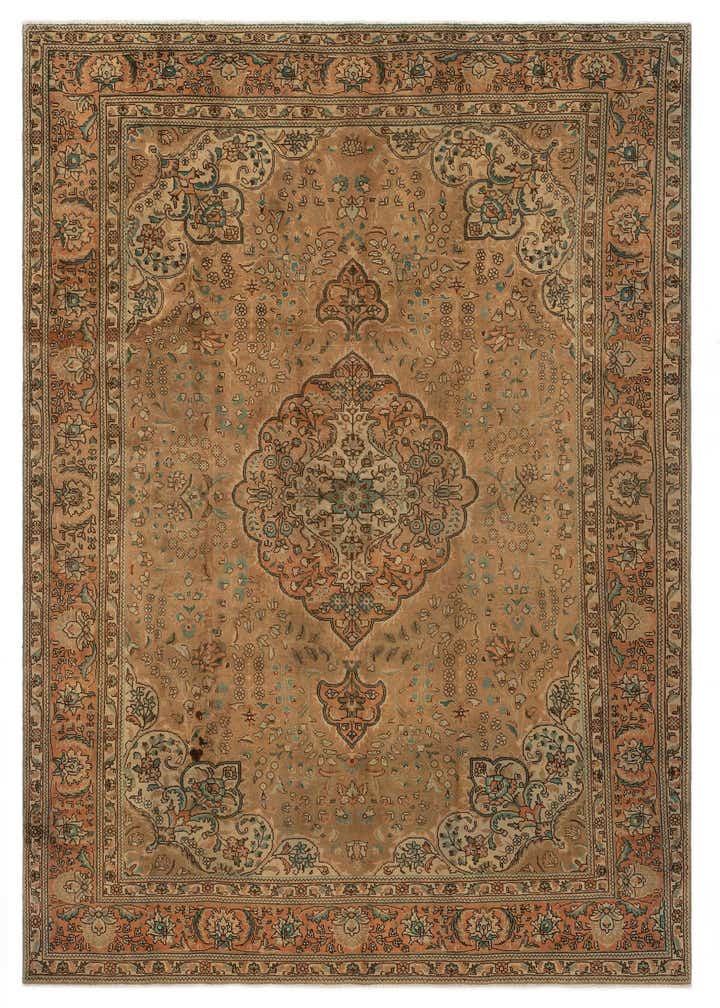 7' 8 x 11' 1 Hand Knotted Kashan Persian Wool Rug