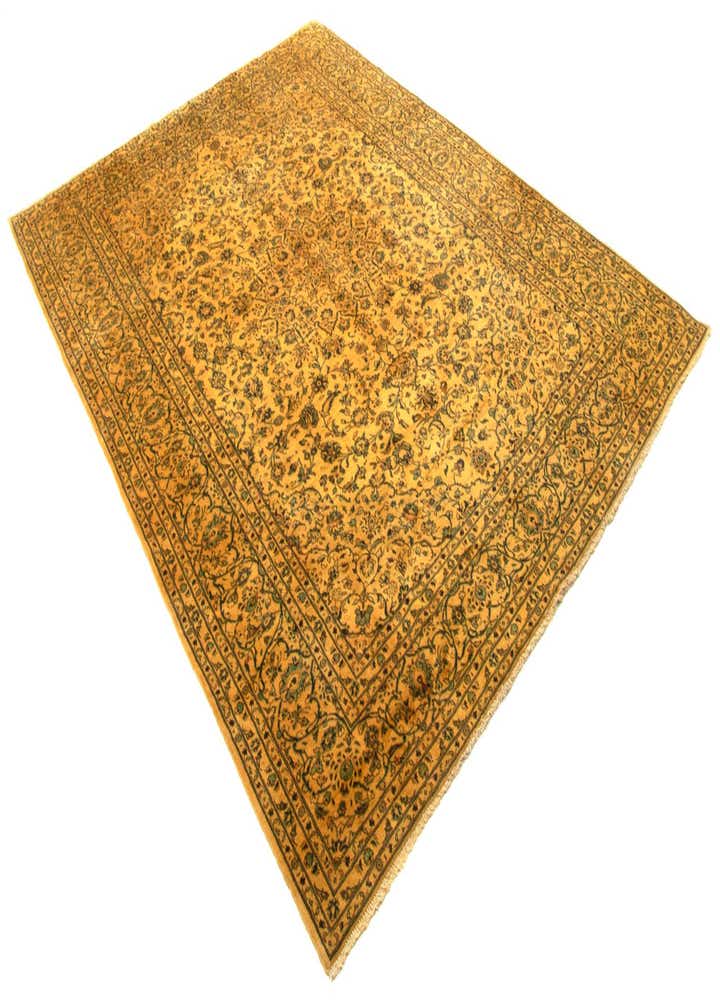 9' 7 x 12' 10 Hand Knotted Kashan Persian Wool Rug