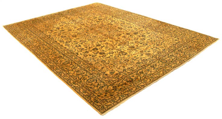 Detail image of 9' 7 x 12' 10 Hand Knotted Kashan Persian Wool Rug