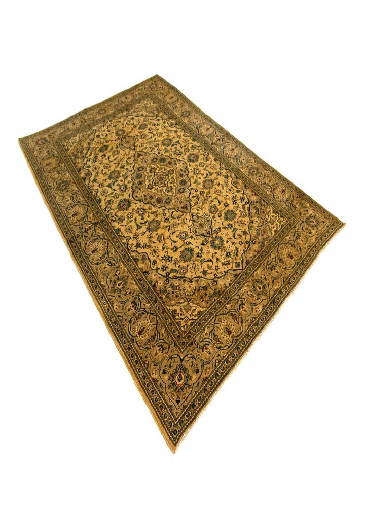 7' 11 x 11' 4 Hand Knotted Kashan Persian Wool Rug