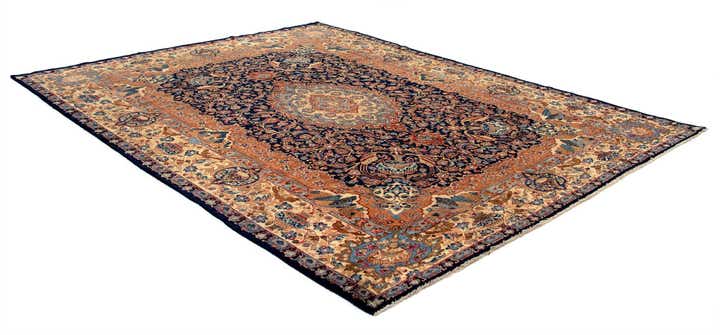 9' 7 x 12' 6 Hand Knotted Kashan Persian Rug