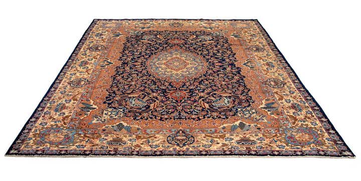 9' 7 x 12' 6 Hand Knotted Kashan Persian Rug
