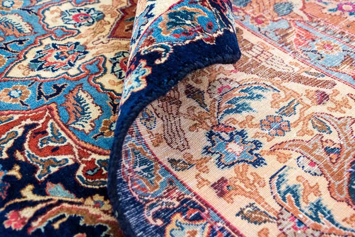 9' 7 x 12' 6 Hand Knotted Kashan Persian Rug