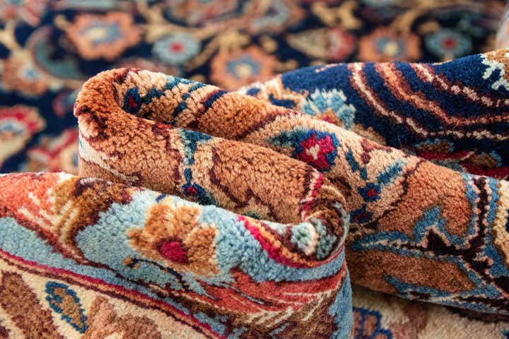 9' 7 x 12' 6 Hand Knotted Kashan Persian Rug