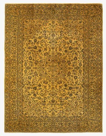 9' 7 x 12' 10 Hand Knotted Kashan Persian Wool Rug