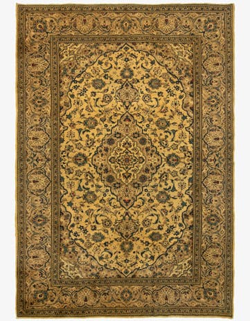 7' 11 x 11' 4 Hand Knotted Kashan Persian Wool Rug