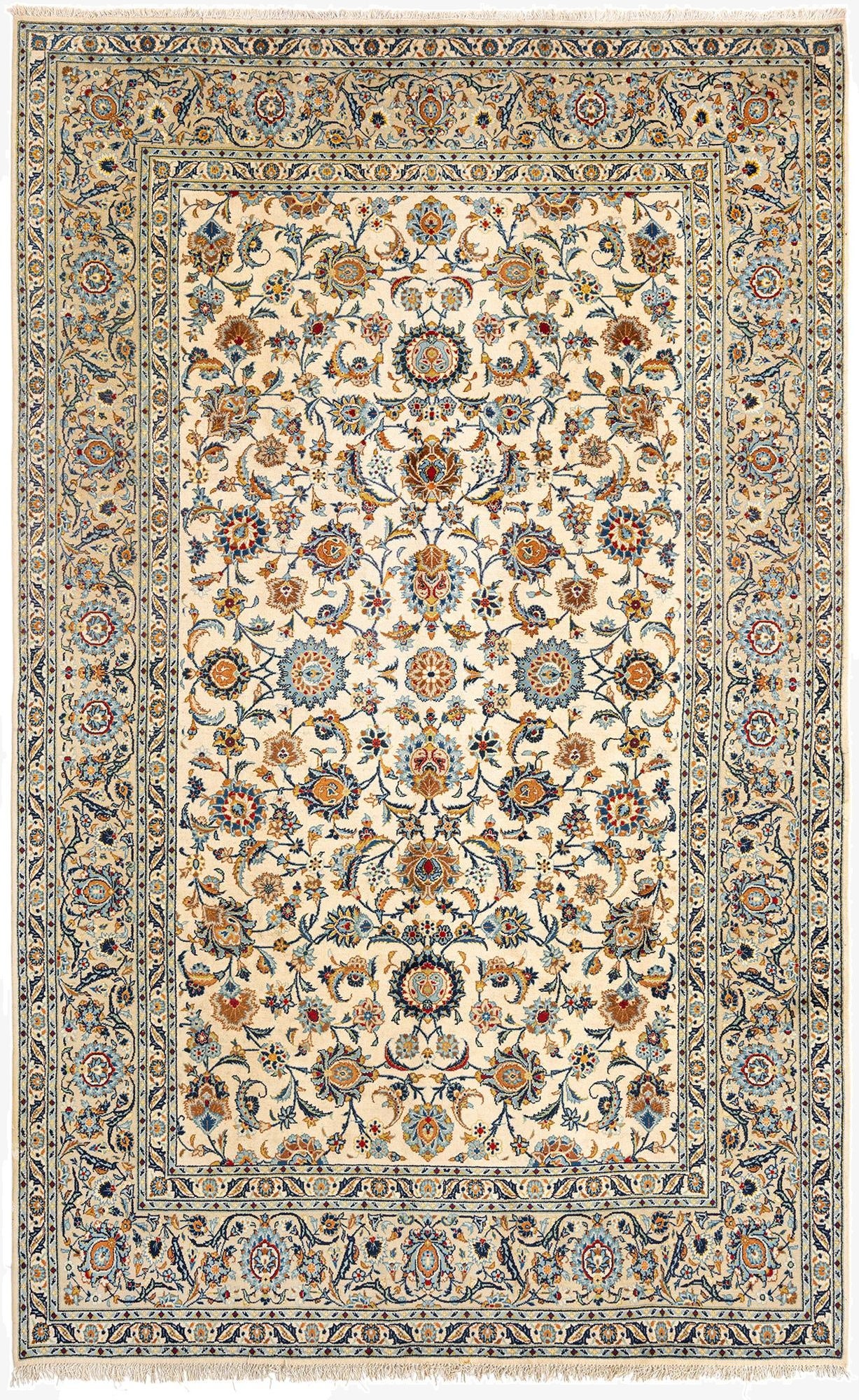 7' 4 x 11' 7 Kashan Wool Rug