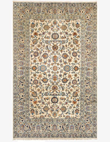 7' 4 x 11' 7 Kashan Wool Rug